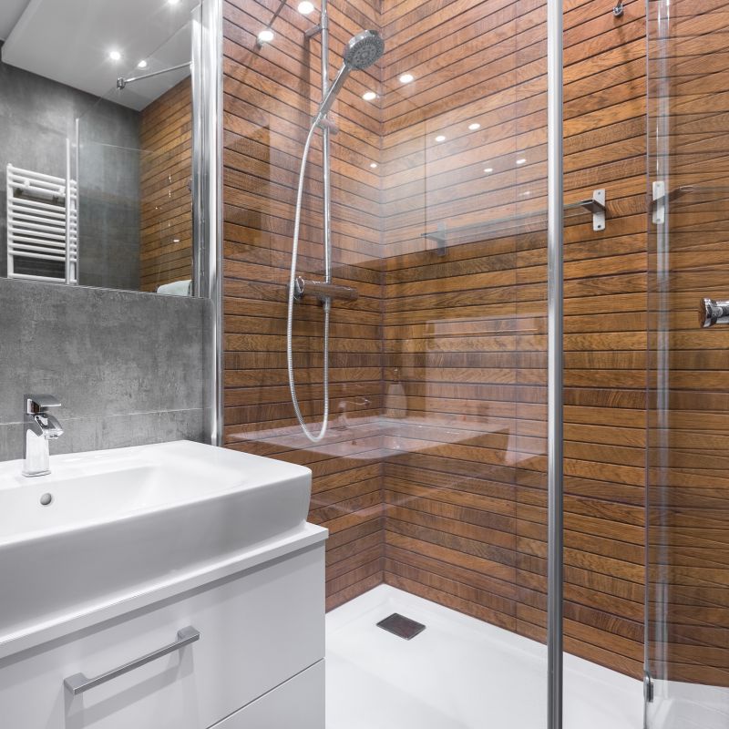 Contemporary Shower with Niche Storage
