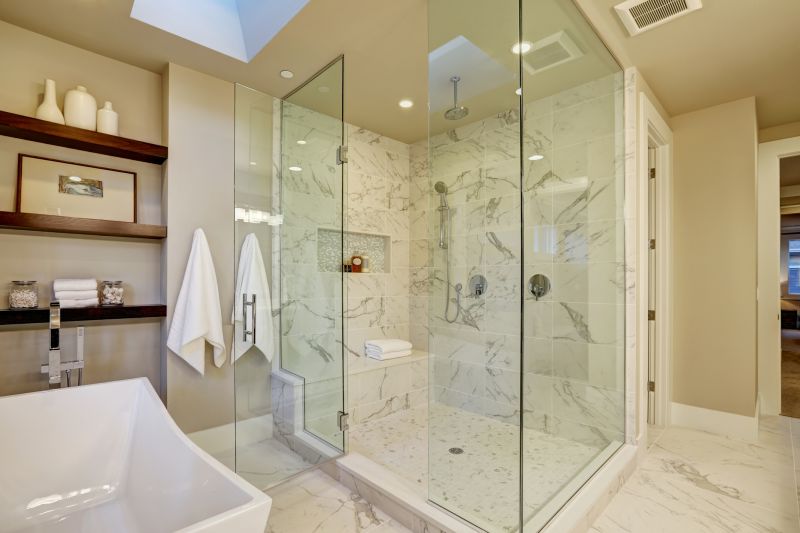 Elegant Shower with Built-In Niche